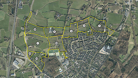 Overzicht van de verschillende bouwfases in Bloemendal