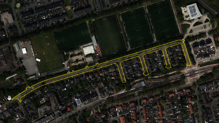 Kaart met ingetekende wijzigingen